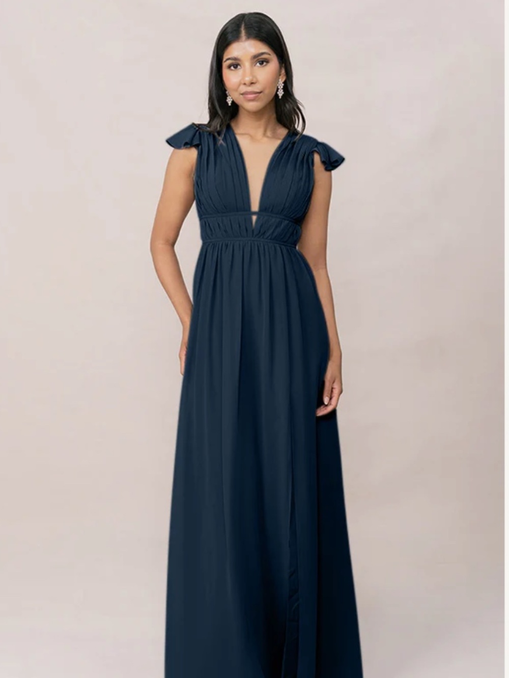 NWT Revelry Cora Chiffon Maxi Dress Size 28 in Romantic Blue 914 Light Mesh N1